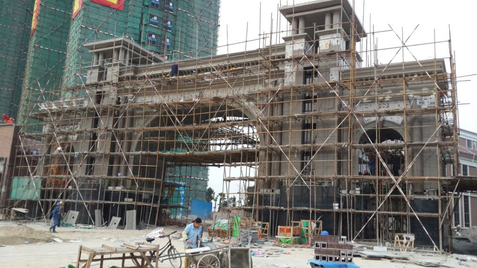 別墅外墻GRC涂料施工